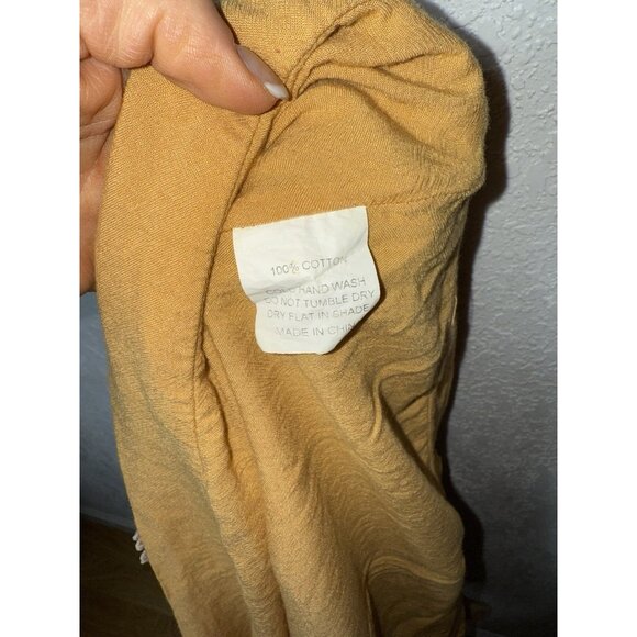 Princess Polly Boho Crochet Babydoll Dress Women Size 2 Darling Mustard Yellow R - Picture 9 of 11